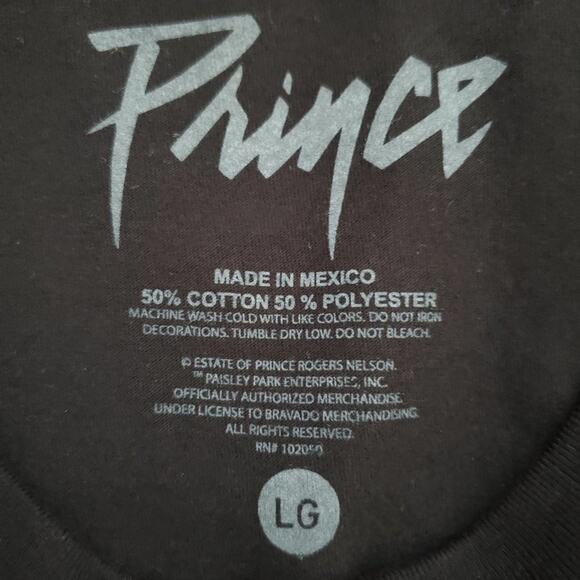 Prince Purple Rain Short Sleeve Black Graphic Tee - Picture 7 of 7